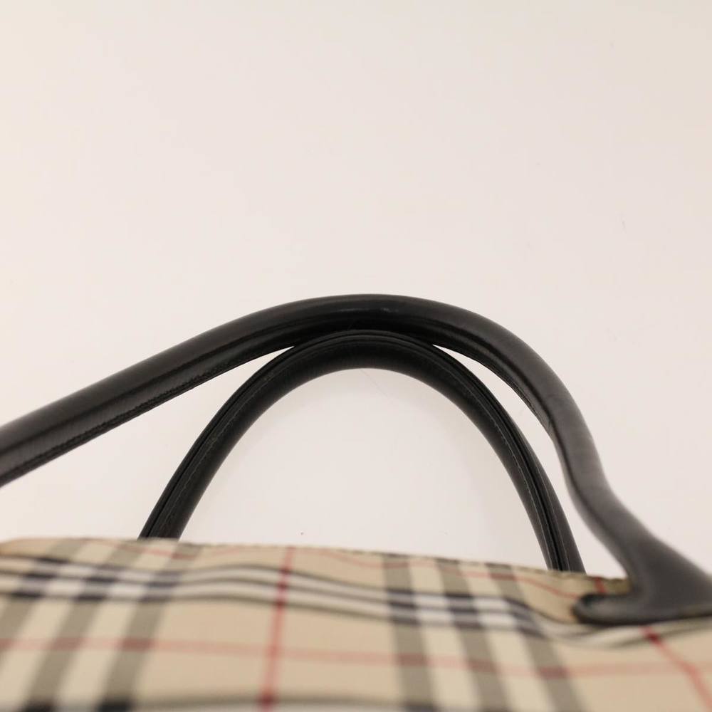 BURBERRY Nova Check Hand Bag Nylon Beige Auth ti1111 - Picture 8 of 16